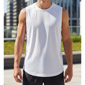 Lululemon White Tank Top Men's XL Sleeveless Athletic Running Gym Lightweight